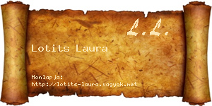 Lotits Laura névjegykártya